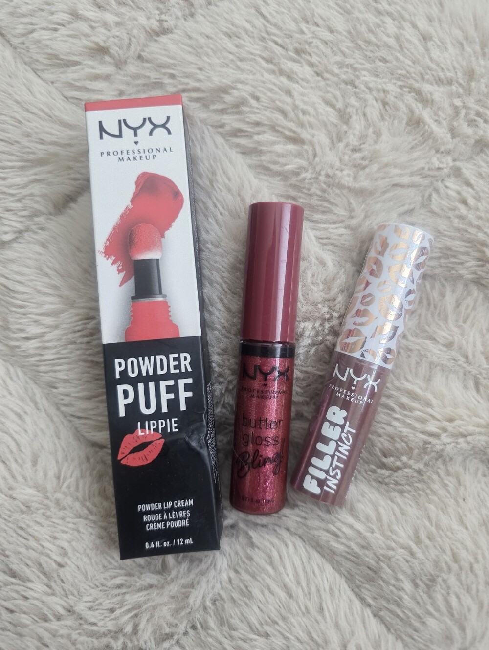 NYX Lip Bundle Butter Gloss Filler Instinct + Powder Puff Lippie